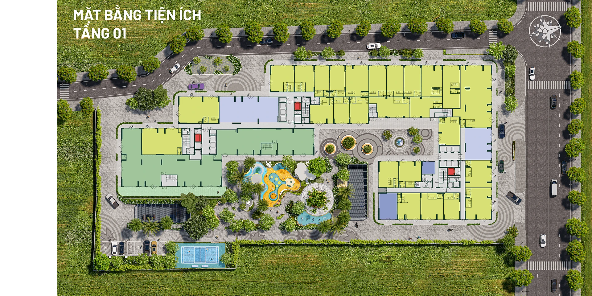 Mặt bằng tiện ích tầng 1